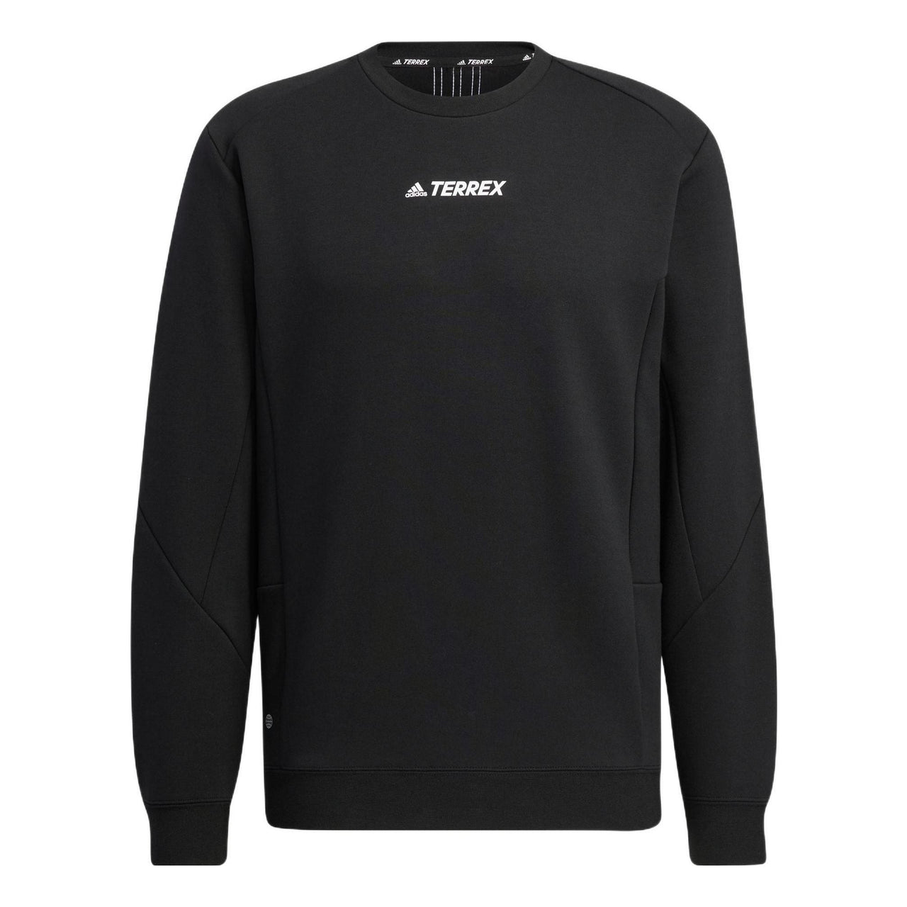 adidas Tx Logo Crew Sw Chest Alphabet Printing Round Neck Long Sleeves Black HN2033