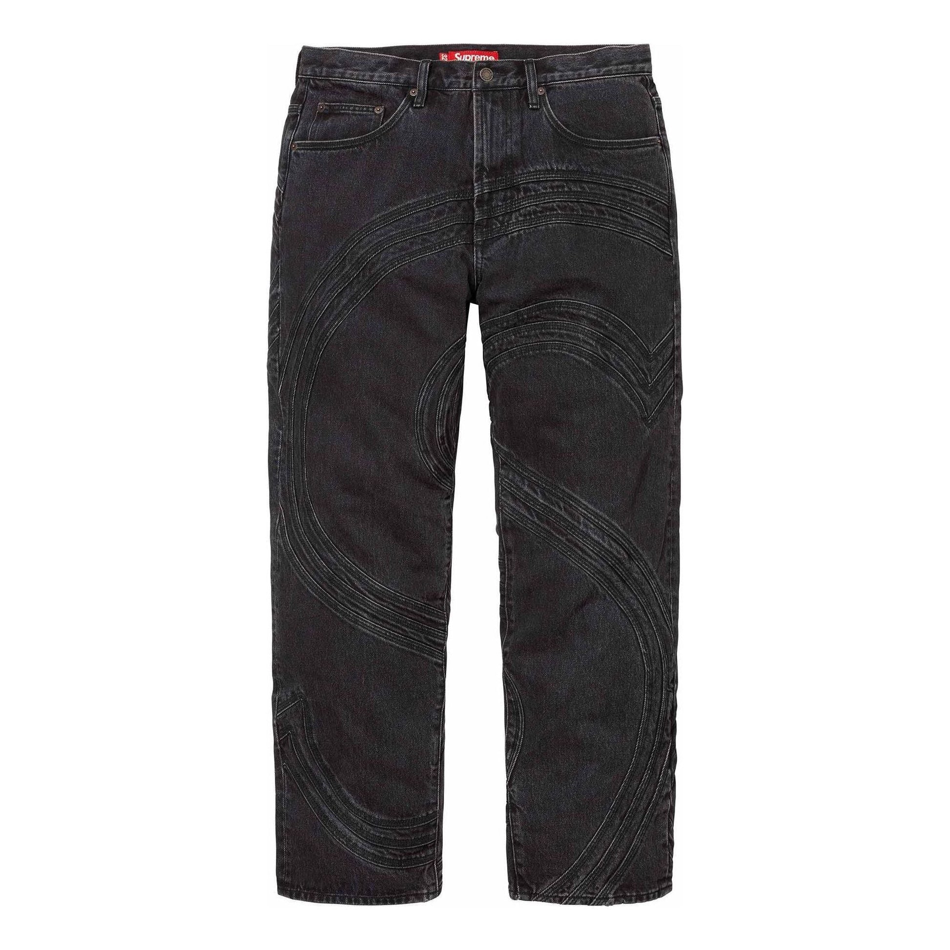 Supreme S Logo Loose Fit Jeans 'Black' SUP-SS24-054