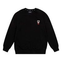 MLB Cartoon Series Long Sleeves Loose Puppy Embroidered Athleisure Casual Sports Round Neck Unisex Black 31MTC1941-50L