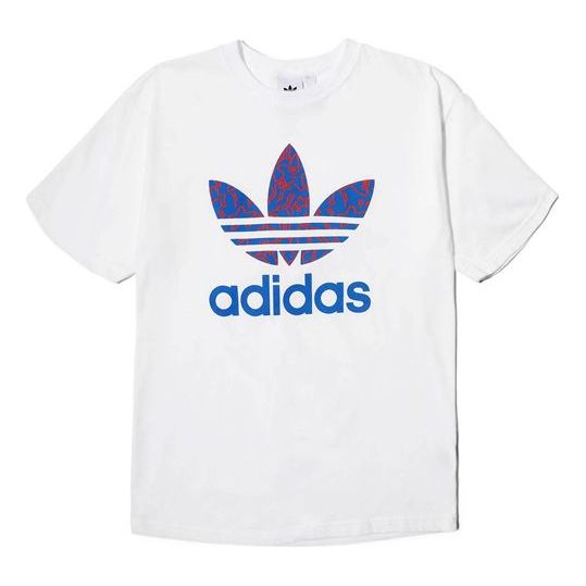 adidas originals Keith Haring 3 Sports Round Neck Short Sleeve White FS3680