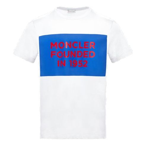 Moncler Alphabet Print Cotton For Men White 0918C746108390Y001