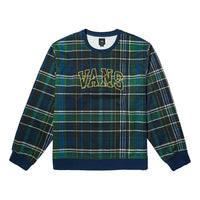 Vans Plaid Pullover Crew Fleece Sweatshirt 'Green' VN0007W3BVM