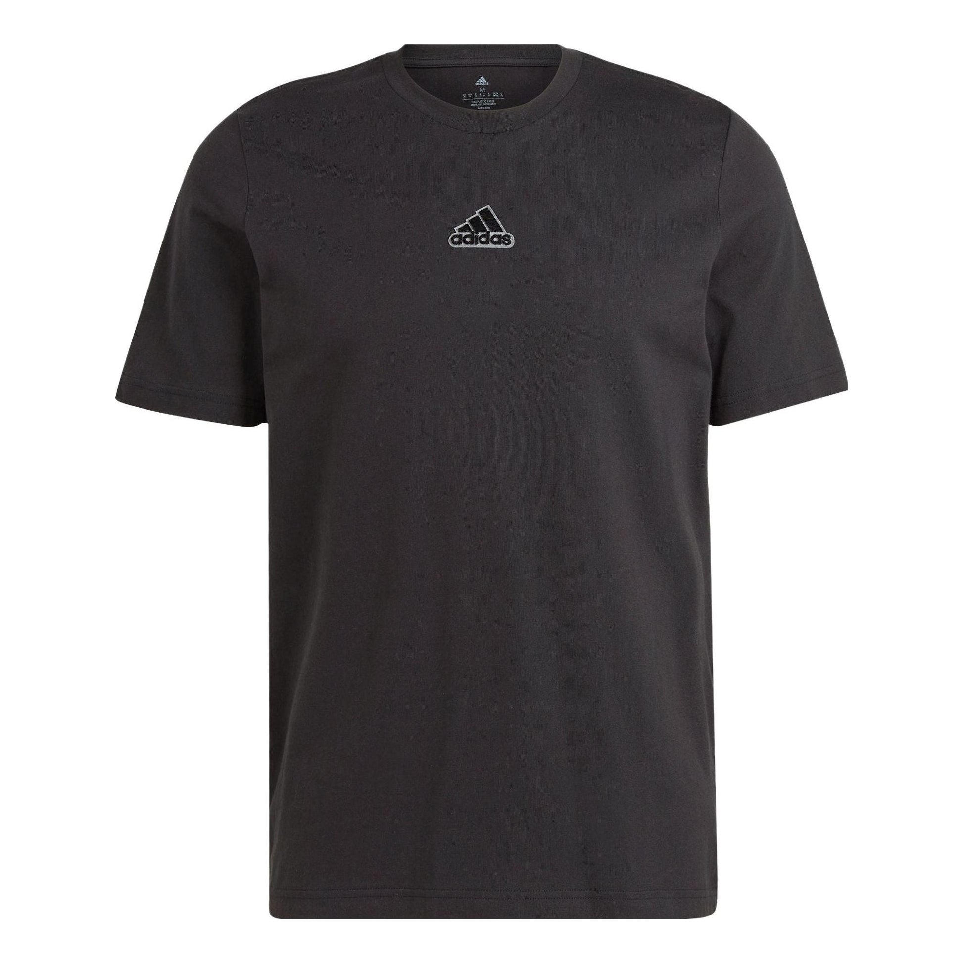adidas Elevated Pile Embroidery Logo T-Shirts 'Black' IL5388
