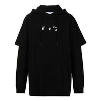 Off-White FW21 Marker Arrows Long Sleeves Pullover Loose Fit Black OMBB051S21FLE0011045