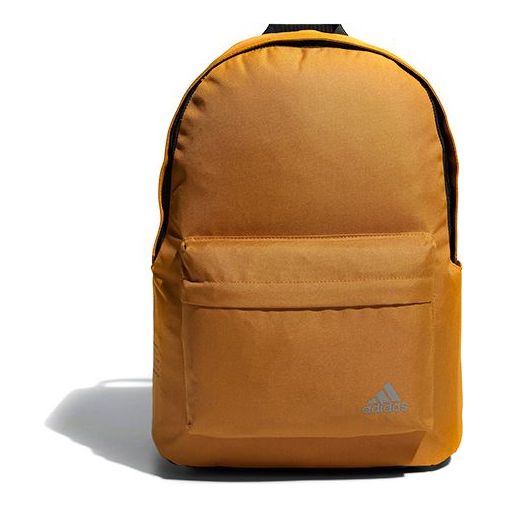 adidas Silver Logo Large Capacity Zipper Athleisure Casual Sports schoolbag Backpack Unisex Brown HP1497