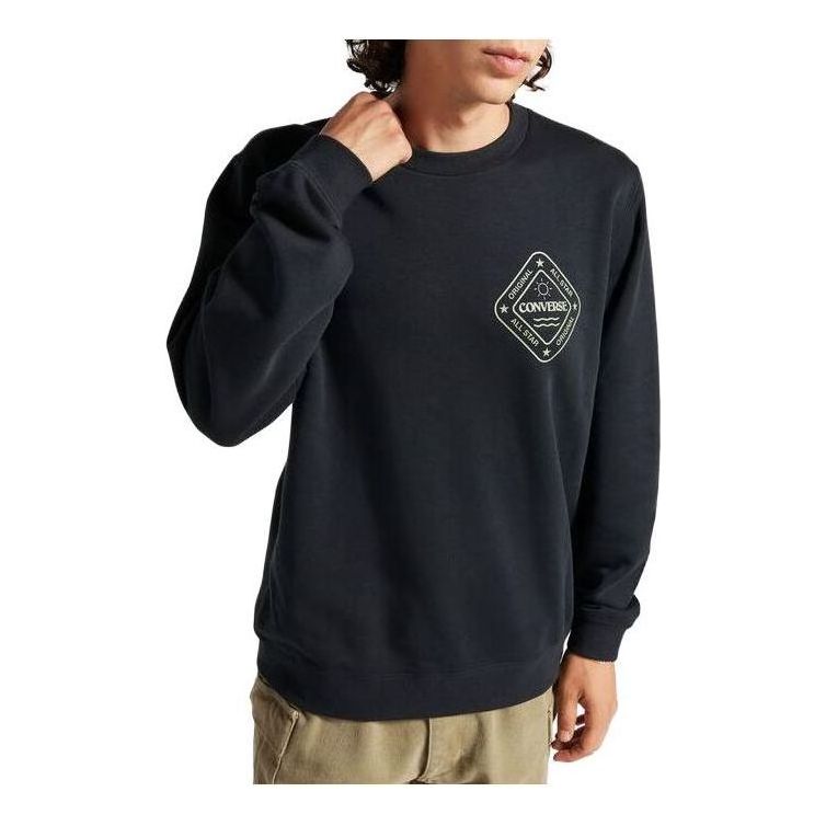 Converse All Star Winter Art Graphic Crew Sweatshirt Asia Sizing 'Black' 10025632-A01