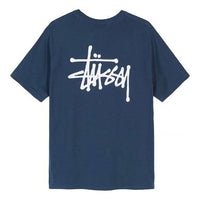 Stussy Basic Tee Classic Printing Short Sleeve Unisex Navy Blue 1904181-507