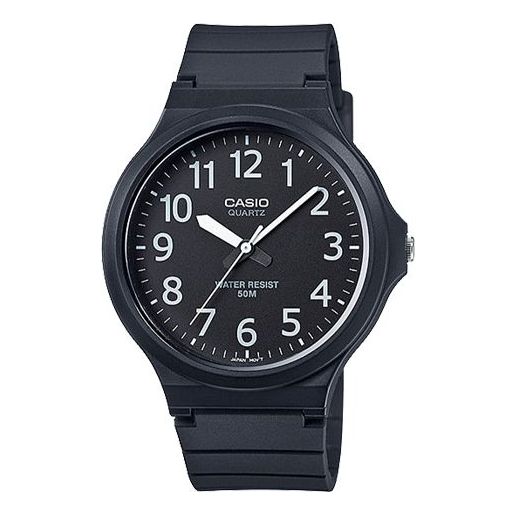 CASIO Waterproof Quartz Mens Black Analog MW-240-1B
