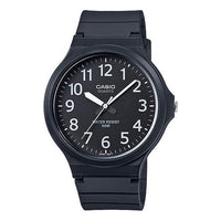 CASIO Waterproof Quartz Mens Black Analog MW-240-1B