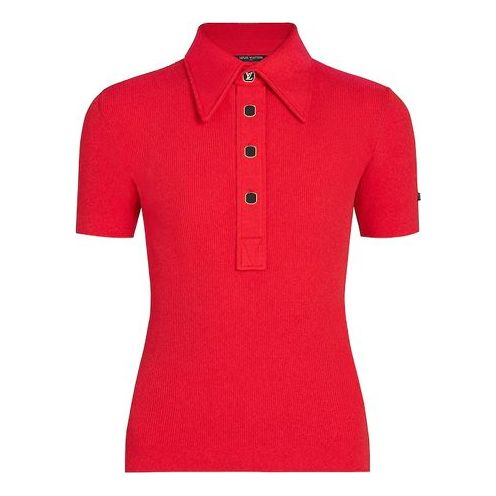 LOUIS VUITTON LV Fw20 Romance Strikes Qixi Festival Limited Knitted Polo Top For Red 1A7T6