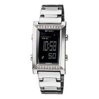 CASIO Waterproof SHEEN Stainless Steel Strap Black Digital SHN-1008D-1A