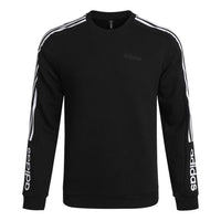 adidas neo M Basc Ss Printing Logo Sports Knit Round Neck Pullover Black H45108