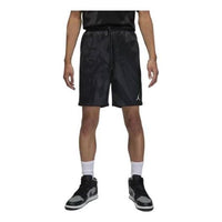 Air Jordan Drawstring Lacing Elastic Waistband Casual Straight Shorts Men's Black DQ7353-045