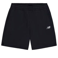 (WMNS) New Balance NB Logo Cotton Short Asia Sizing 'Black' AWS42301-BK