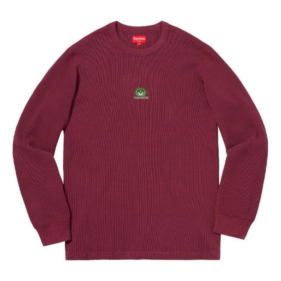 Supreme FW18 Vampire Waffle Thermal Maroon Tee SUP-FW18-1099