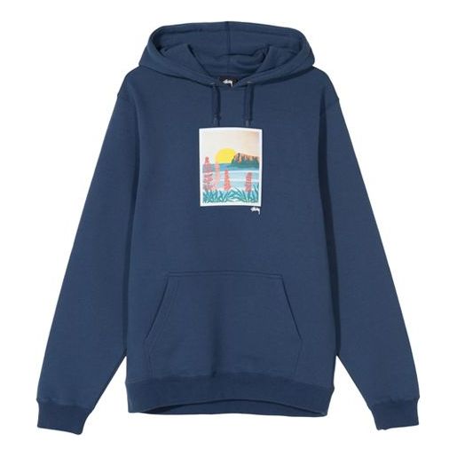 Stussy Coastal Hood Fleece Lined Navy Blue 1924468-NAVY