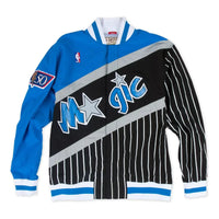 Mitchell & Ness Hardwood Classics 75th Anniversary Authentic Warmup Full-Snap Jacket 'Orlando Magic' OJBF1201-OMAYYPPPBLCK