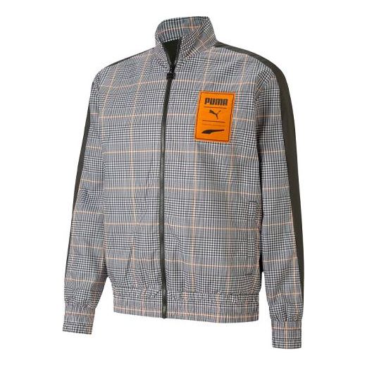 PUMA Recheck Plaid Stand Collar Jacket Black 597887-01