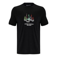 Men's Under Armour Casual Sports Breathable Pattern Short Sleeve Black 1371044-001