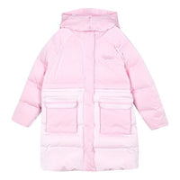 (GS) Skechers Casual Hooded Down Jacket 'Pink White' L423G069-00P2