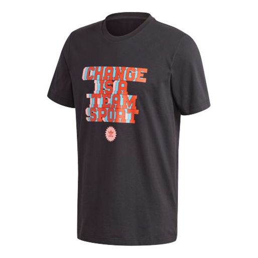 adidas originals Cts Slogan Tee Sports Short Sleeve Black GP4298