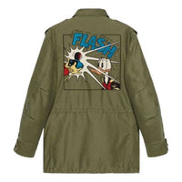 Gucci x Disney Donald Duck Embroidered Environmentally Friendly Washed Cotton Jacket For Men Green 640355-XDBHZ-3281