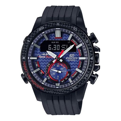 CASIO Bluetooth Sports EDIFICE Solar Powered Mens Navy Analog/Digital Combo ECB-800TR-2ADR