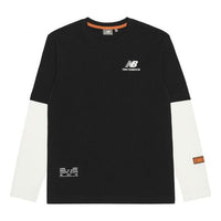 New Balance Colorblock Casual Long Sleeves Pullover Couple Style Black NDA34013-BK