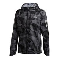 Men's adidas OWN The Run JKT Casual Sports Hooded Jacket Metallic Gray GC7937