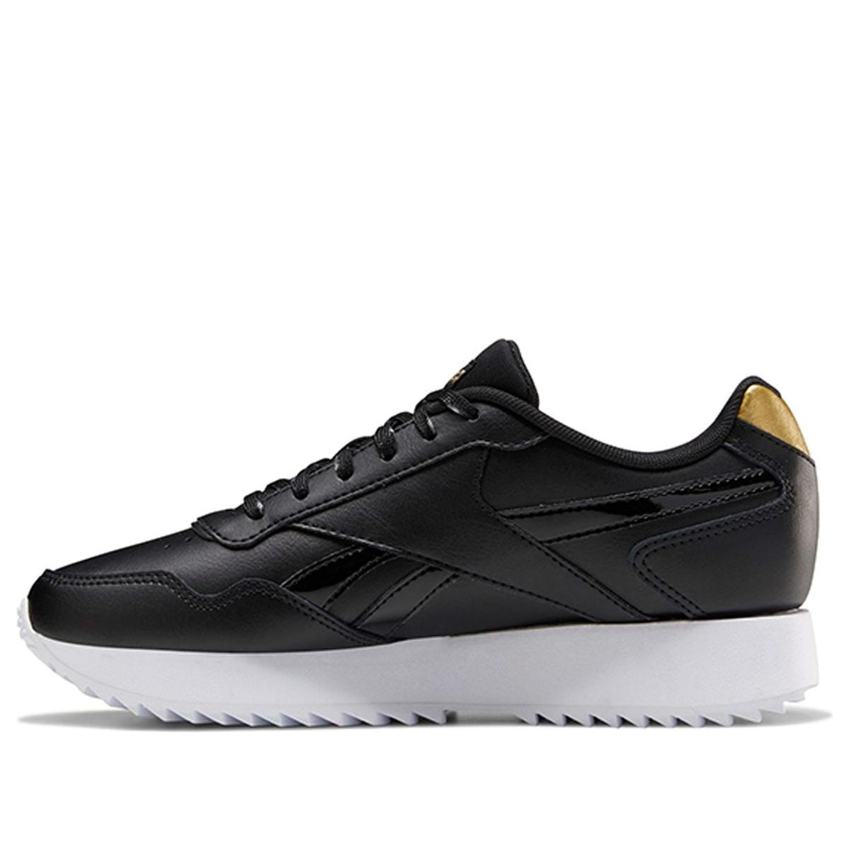 (WMNS) Reebok Royal Glide Ripple Double 'Black White' FW6715