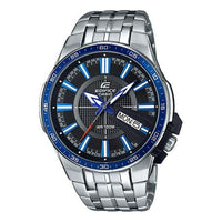 Men's CASIO EDIFICE Series 100m Waterproof Quartz Mineral Glass Lens Stainless Steel Strap Silver Black Watch Mens EFR-106D-1A2