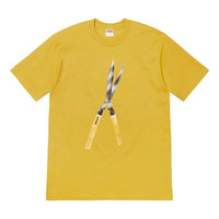 Supreme SS19 Shears Tee Large Scissors Printing Short Sleeve Unisex Yellow SUP-SS19-10523
