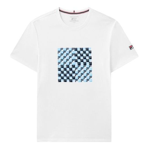 FILA Logo Printing Sports Loose Short Sleeve White F11M121104F-WT
