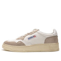 AUTRY Medalist Low Leather and Suede 'White Beige' AULM-LO01