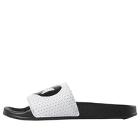 Reebok Classic Slide Soft Sole Cozy Flat Heel Sports Slippers Black White EF8149