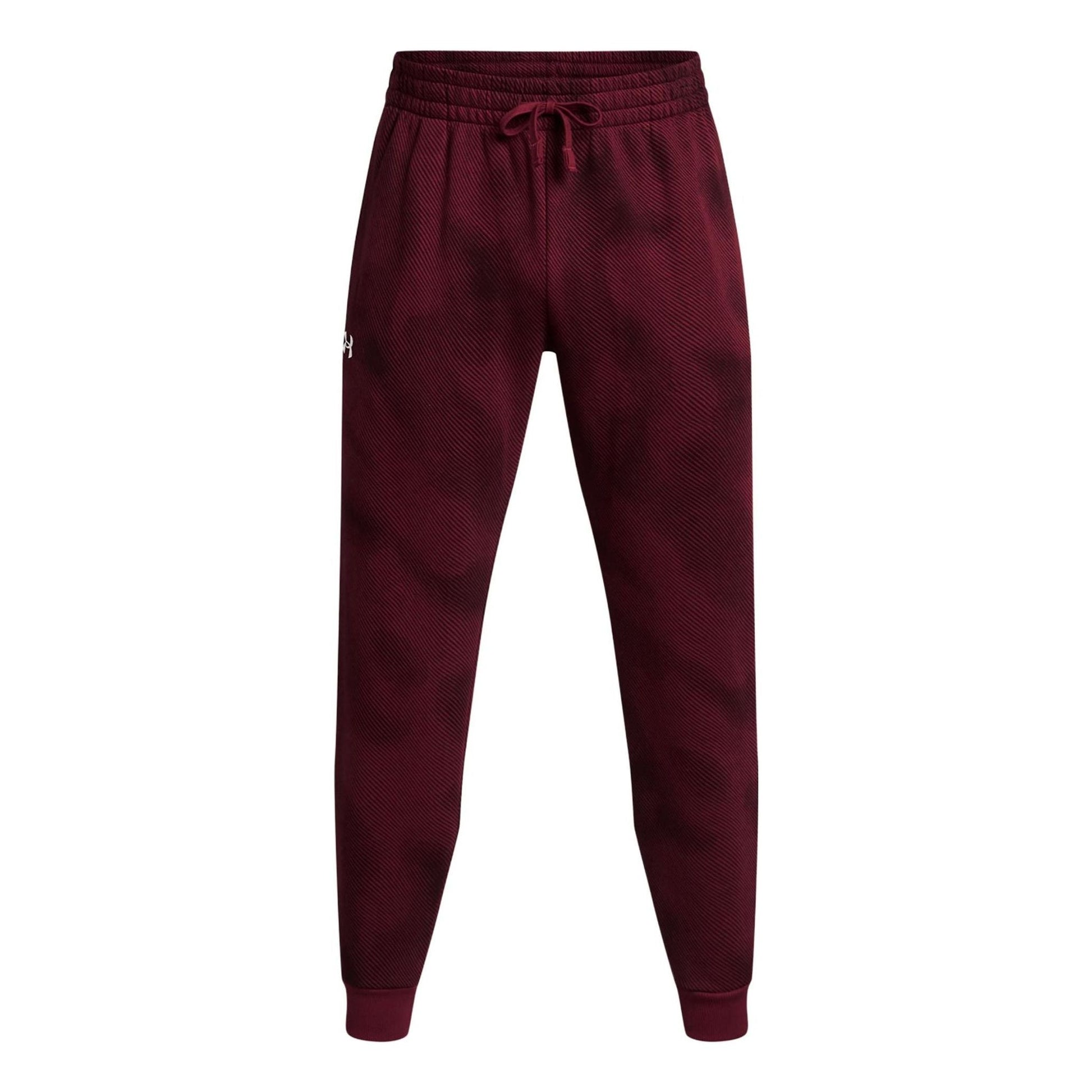 Under Armour Rival Fleece Printed Joggers 'Burgundy' 1379777-600