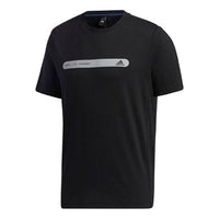 adidas The Tee Ref Bar Logo Printing Round Neck Short Sleeve Black GP0986