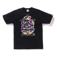 BAPE KATAKANA TEE MENS BLACK Creative Ape Head Short Sleeve Unisex BAPE-SS18-122