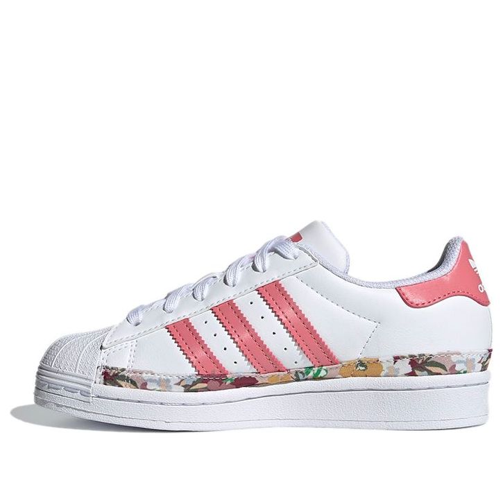 (GS) adidas originals Superstar J Shoes 'White Pink Yellow' FY5373
