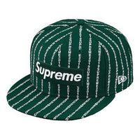 Supreme Text Stripe New Era 'Green White' SUP-SS19-174