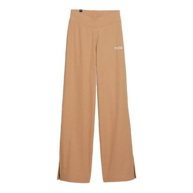(WMNS) PUMA Wide Leg Pants 'Tan' 539098-64