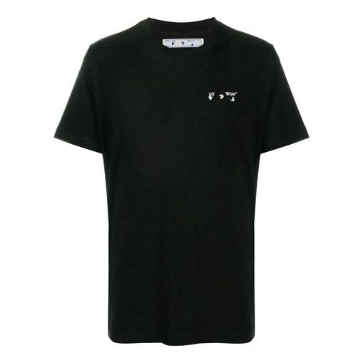 Off-White Logo Printing Short Sleeve Black OMAA027F20FAB0021001