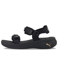 (WMNS) PUMA Sporty Vola Sandal 'Black Team Gold' 384132-01