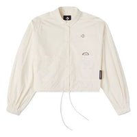 (WMNS) Converse Small Logo Casual Shirt Jacket Asia Sizing 'Beige' 10023159-A01