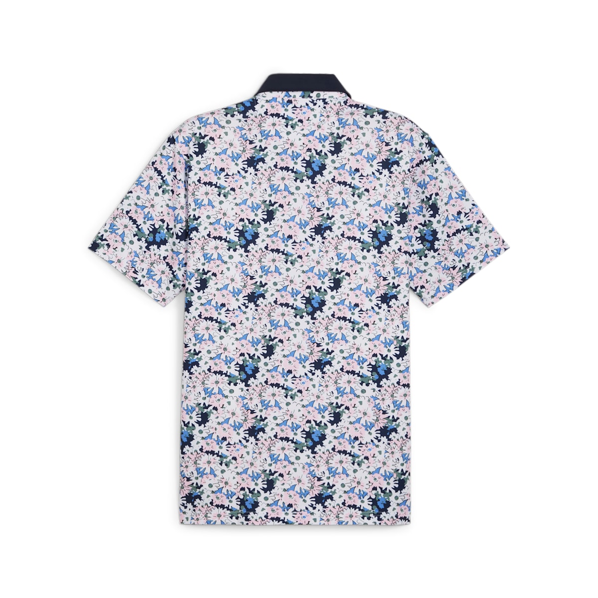 PUMA x Arnold Palmer Floral Golf Polo Shirt 'White Glow Navy' 623954-01