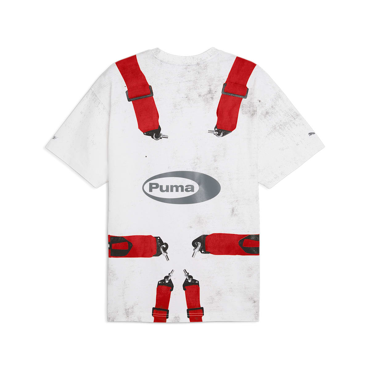 PUMA x A$AP ROCKY Seatbelt T-shirt 'White Red' 631040-05