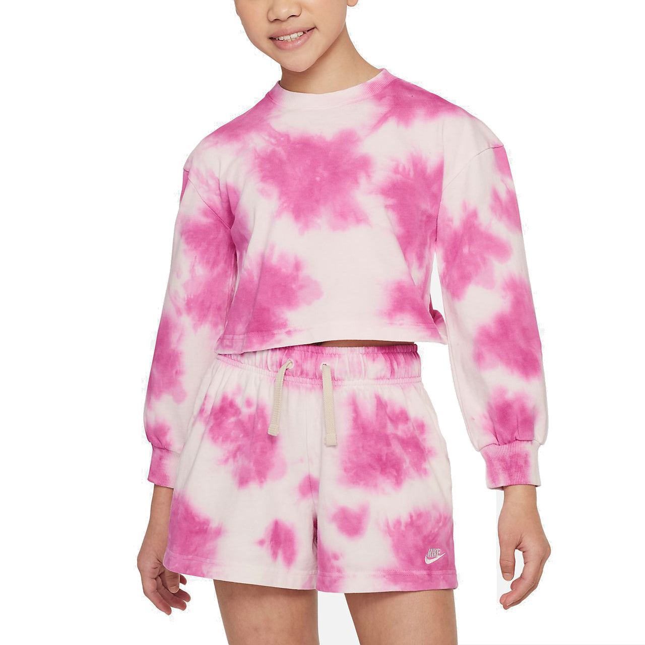 (PS) Nike Sportswear Washed Long-Sleeve Top 'Active Fuchsia' DX5071-623