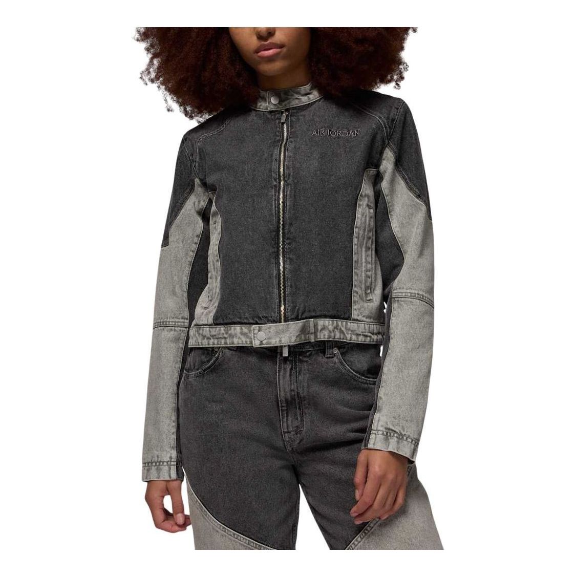 (WMNS) Air Jordan Jacket 'Black Grey' HF9431-010