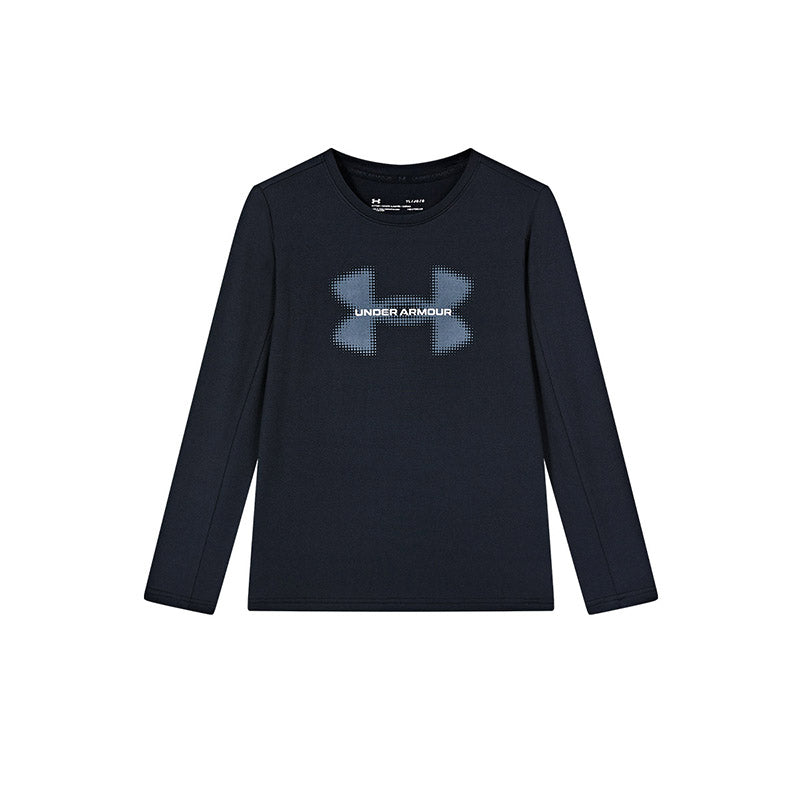 (GS) Under Armour Logo Printed Sweater 'Black Teal' 241101350