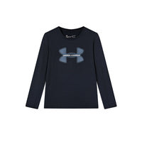 (GS) Under Armour Logo Printed Sweater 'Black Teal' 241101350